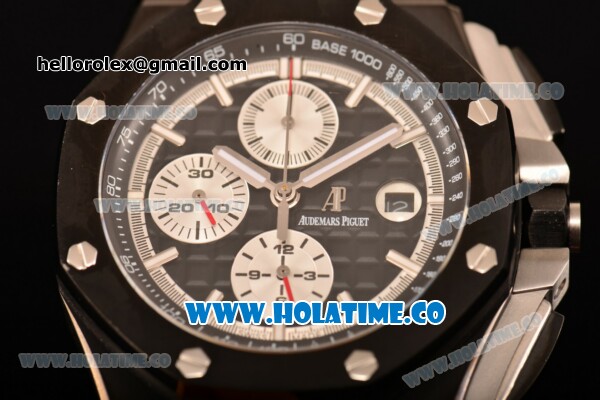 Audemars Piguet Royal Oak Offshore Chrono Clone AP Calibre 3126 Automatic PVD Case with Black Dial and White Stick Markers (EF) - Click Image to Close